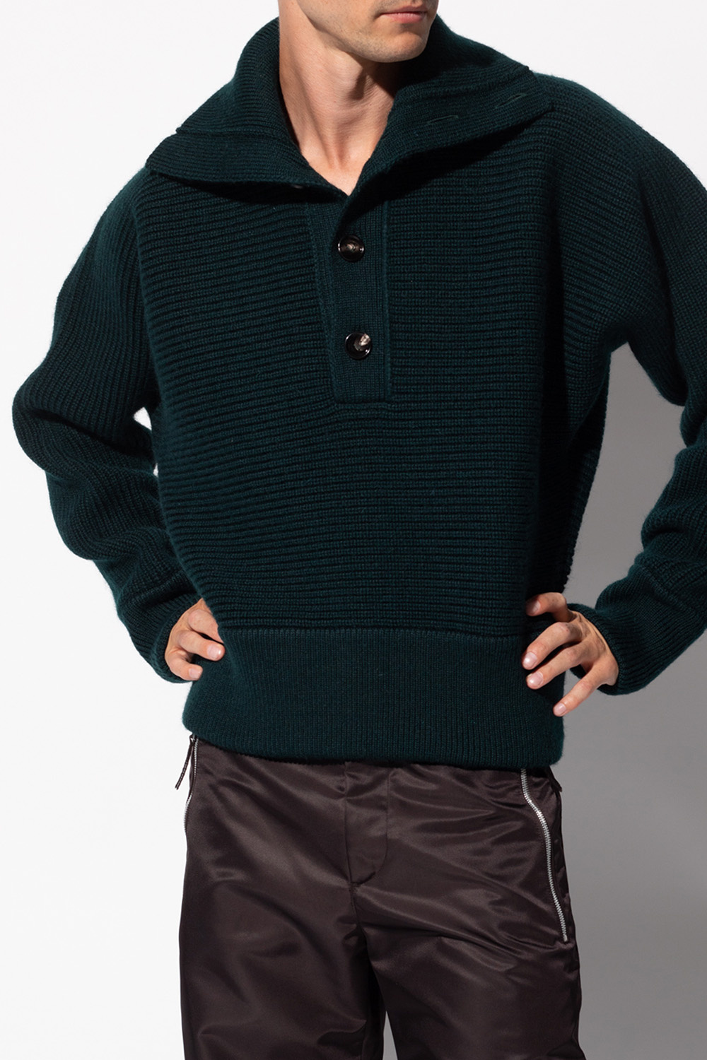 Bottega Veneta Knitted sweater with collar | Men's Clothing | Vitkac